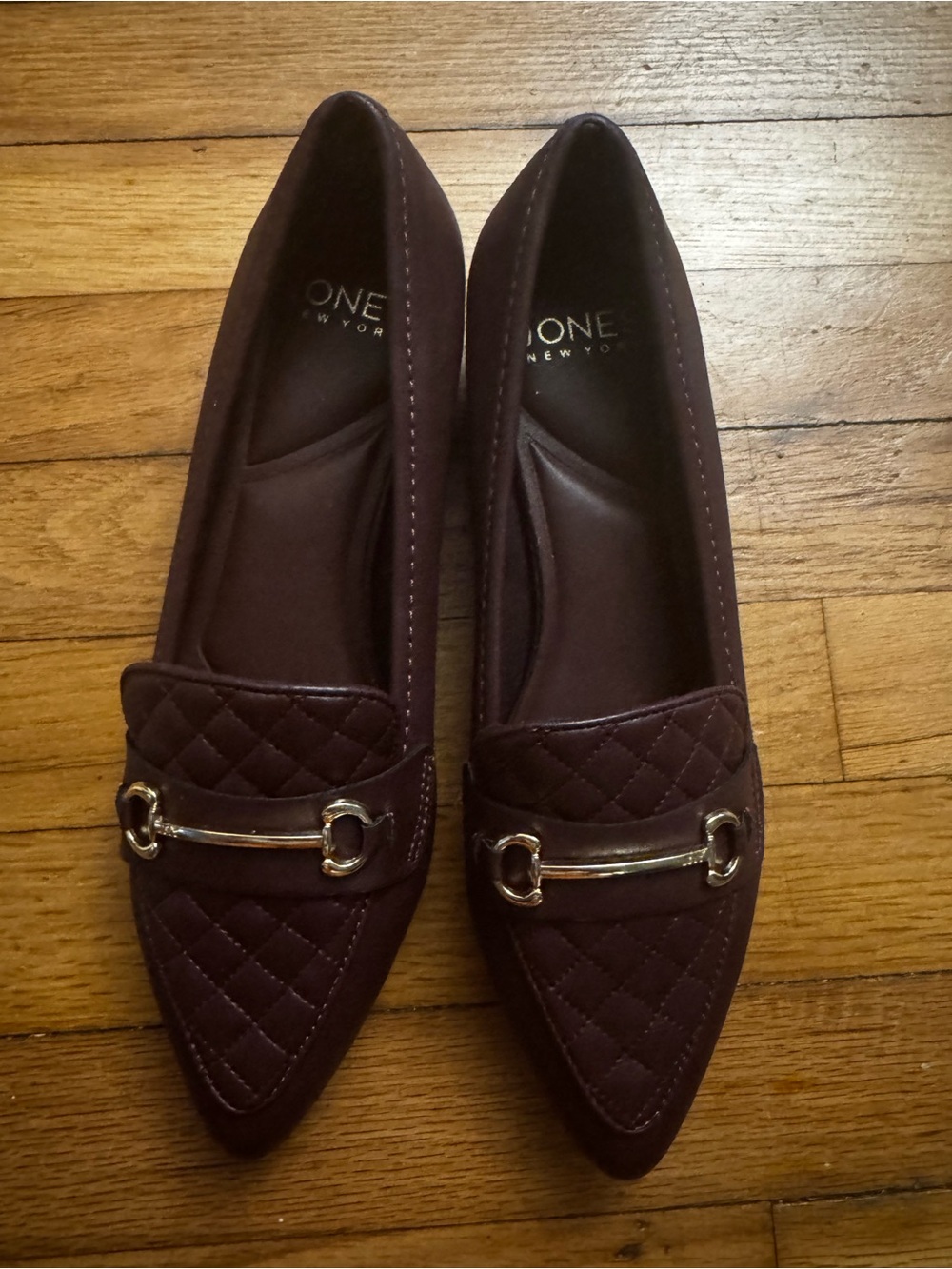 Jones New York Women’s Pointed Toe Quilted Loafers